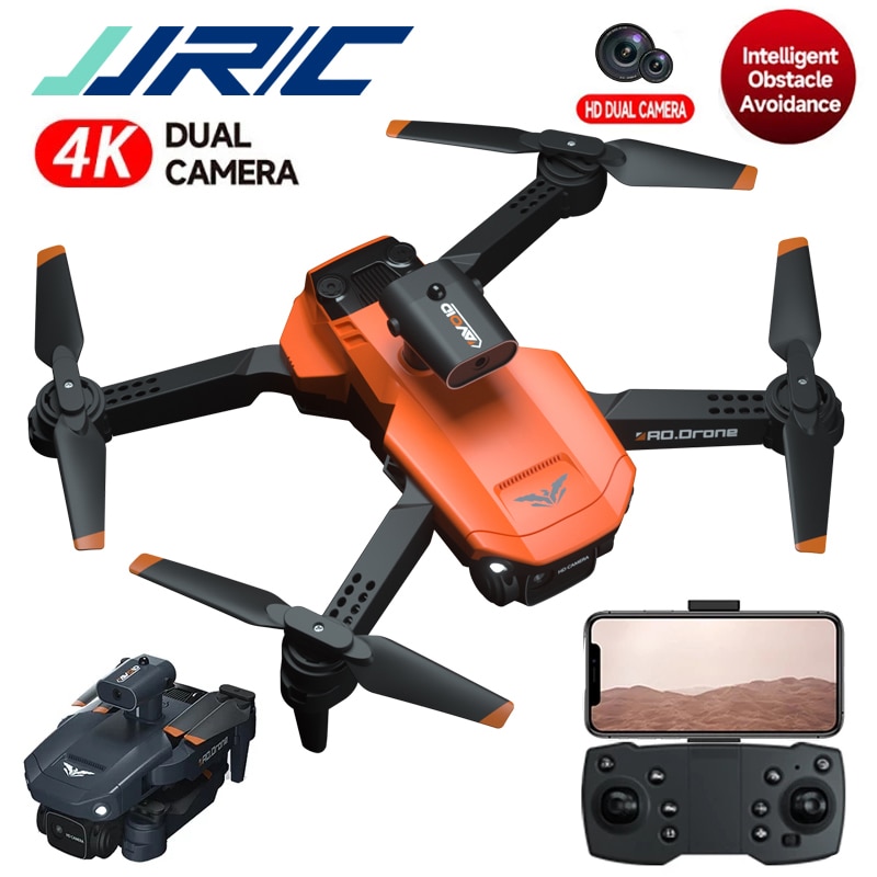 Drone Cuadricoptero Dual Camara 4k Plegable Wifi + Estuche Color Negro